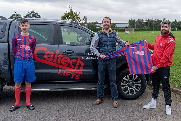 Client News – Dundee West U15s can chase balls more than pounds thanks to Caltech Lifts sponsorship